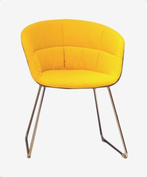 Wanda Chair with Sled Base by Interscope